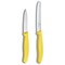 Swiss Army Brands 2024 Victorinox Kitchen Swiss Classic Utility - 2 Packs 4.5In Round, Serrated Blade Yellow Packaged VIC-6.7836.L118B - alternate 4